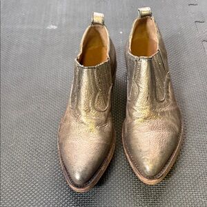 Frye Metallic Ankle Booties